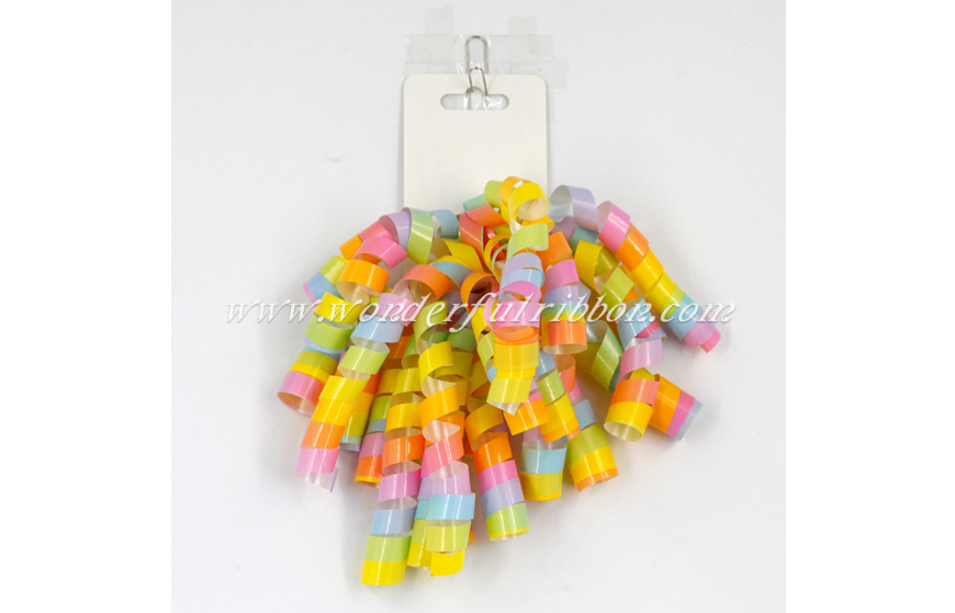 Gradient High Glossy Curly Bow_8mmX80cmX12strips