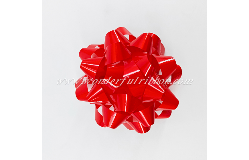 Lazo Estrella con Ribbon de Alto Brillo